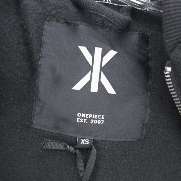 NWT ONEPIECE Slow Jumpsuit Black Hooded Cotton Blend Long Sleeve Unisex Size XS - Picture 7 of 9